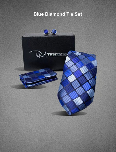 blue diamond tie