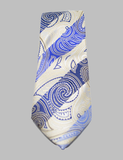 White & Blue Paisley Tie