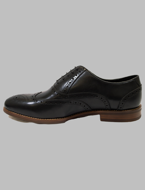 Black Medallion Toe Wingtip Oxford Inside