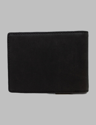 Black Leather Wallet Back
