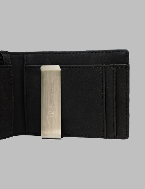 Black Leather Wallet Inside Right