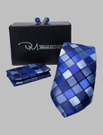 Blue Diamond Tie Set