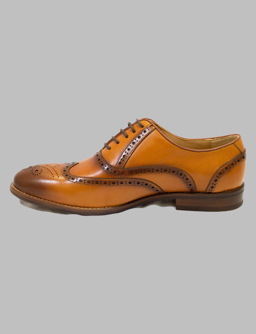 Brown Medallion Toe Wingtip Oxford Inside