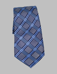 Blue & Grey Plaid Tie
